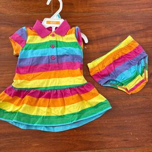 Carter’s Rainbow Dress Set 6m